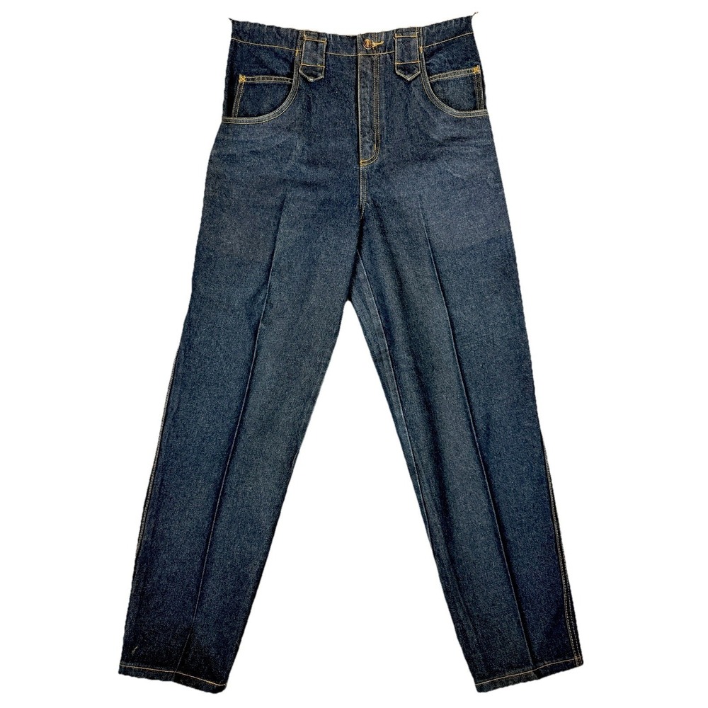 Vintage 90s Mom Jeans Womens 8 High Rise Medium Wash USA Made Tapered Denim